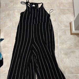 World Market - Black Striped Wide-Leg Jumpsuit - Women